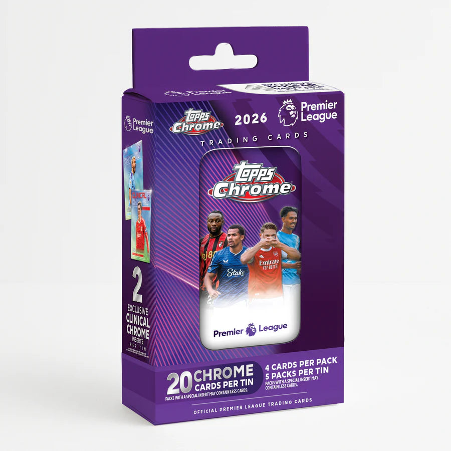 LIVEBREAK - Fodbold: Topps Chrome Premier League 2025/26 - Chrome Tin