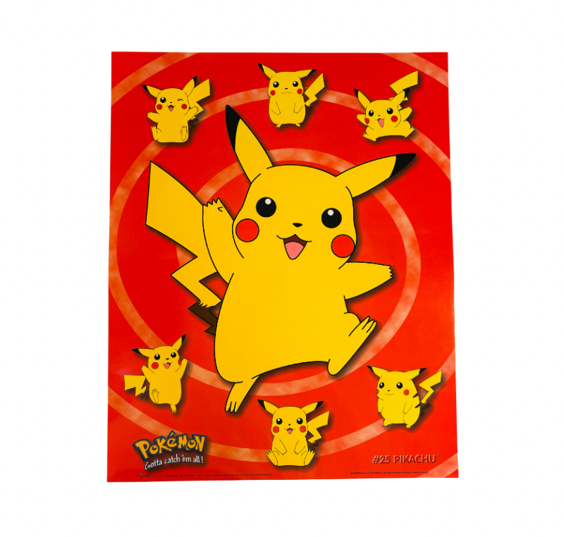 Officiel Pokémon Plakat - Pikachu (Rød)